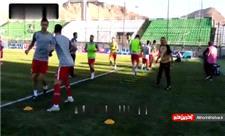 گرم کردن بازیکنان پرسپولیس زیر نظر مربی بدنساز اسپانیایی