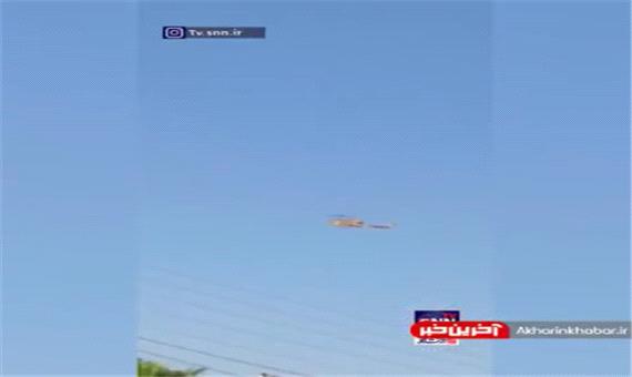 گشت‌زنی بالگردهای سپاه در آسمان زاهدان جهت شناسایی عاملان تیراندازی امروز