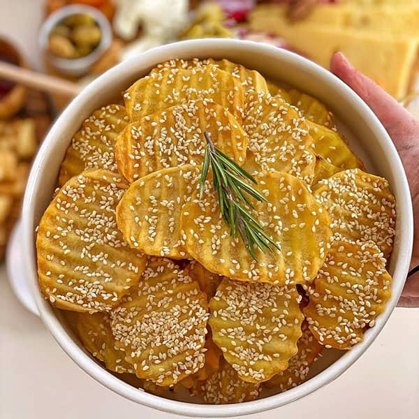 طرز تهیه چیپس کنجدی