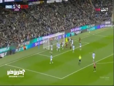 گل اول بورنموث به منچسترسیتی توسط آدامز در دقیقه ۲۵