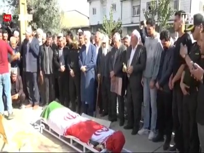 تشییع پیکر والیبالیست فقید تیم ملی ایران در روستای قانقرمه آق‌قلا گلستان