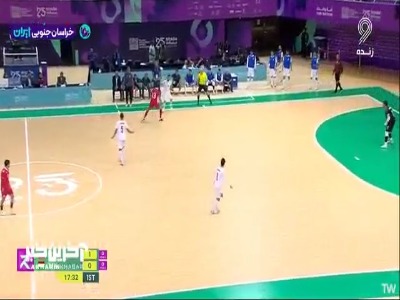 گل دوم فوتسال ایران به تاجیکستان توسط حسین طیبی
