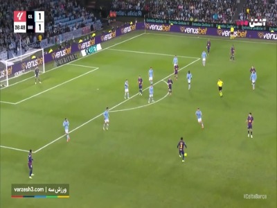 گل دوم بارسلونا به سلتاویگو توسط لواندوفسکی
