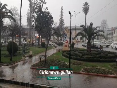 بارش شدید باران در رودسر