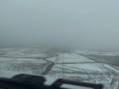 فرود زیبای برفی در مشهد