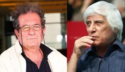 بهرام بیضایی، داریوش مهرجویی، فریدون صدیقی و جمشید گرگین در یک قاب