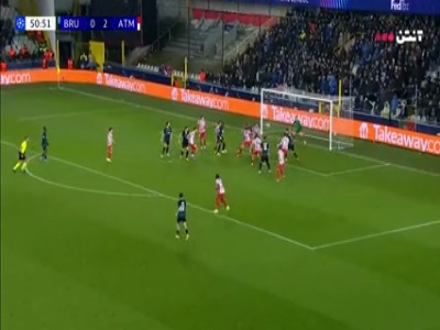 گل اول کلوب بروژ به اتلتیکومادرید توسط اونیدیکا