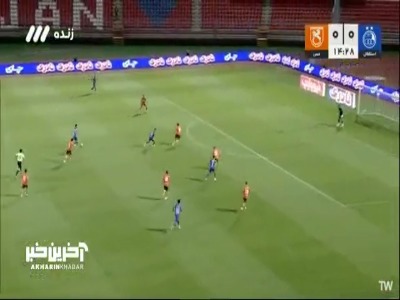 با یک شلیک تماشایی؛ گل اول استقلال به مس رفسنجان توسط منیرالحدادی