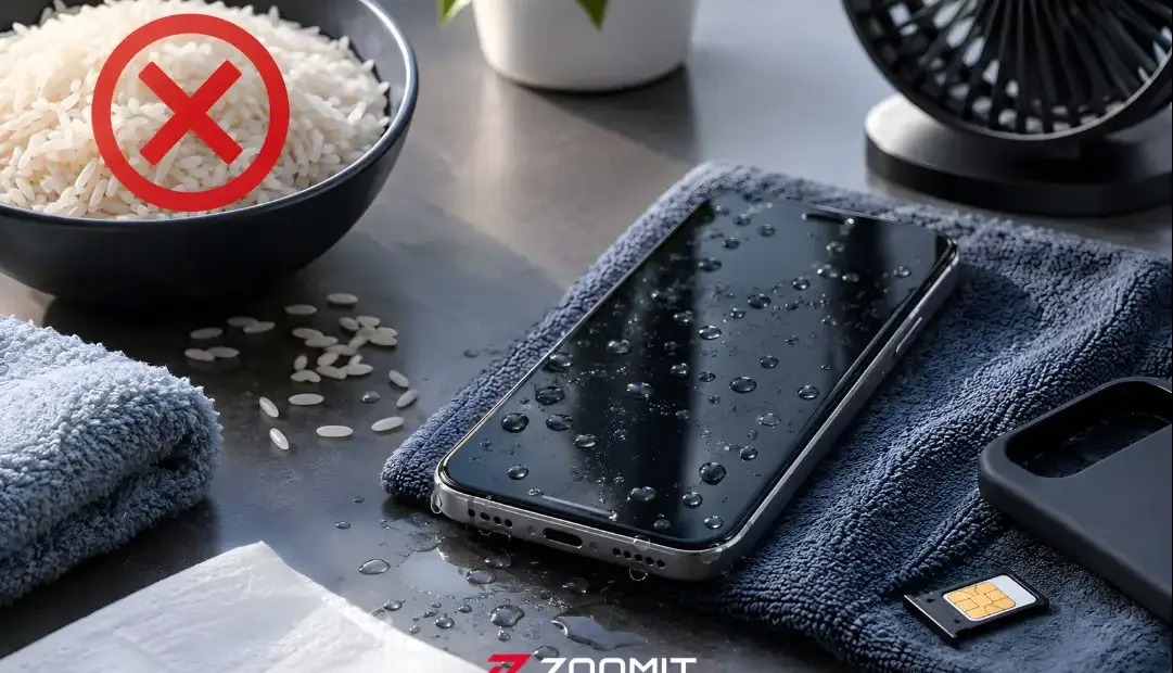 نجات گوشی خیس؛ چرا نباید آن را داخل برنج بگذارید؟