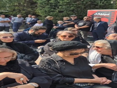 حضور مرضیه برومند در مراسم تشییع پیکر سیروس ابراهیم‌زاده